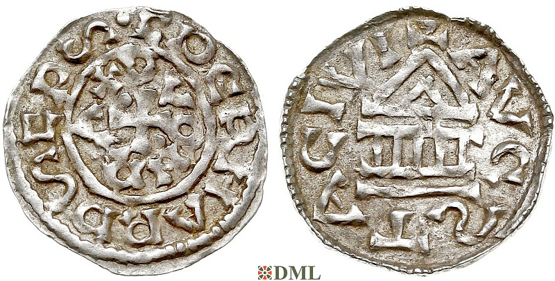 Денарий, Германия, Швабия, Eberhard I (1029-1047), м.д. Augsburg, Hahn 1976, 150