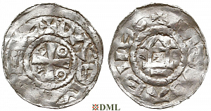 Денарий, Германия, Саксония, Otto III (983-1002), м.д. Magdeburg, Dbg 639