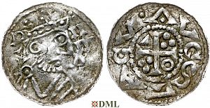 Денарий, Германия, Швабия, Heinrich II (1002-1024), м.д. Augsburg, Hahn 1976, 145.