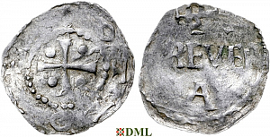 Денарий, Германия, Верхняя Лотарингия, Otto III (983-1002), м.д. Trier, Dbg. 461