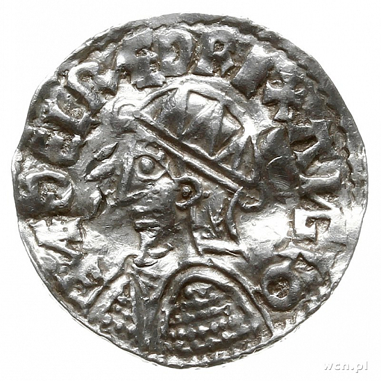 Денарий, Англия, Æthelred II (978-1016), м.д. York, монетарий, North 775