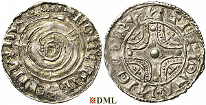 Денарий, Дания, Knut (1018-1035), м.д. Lund, Hbg. 20