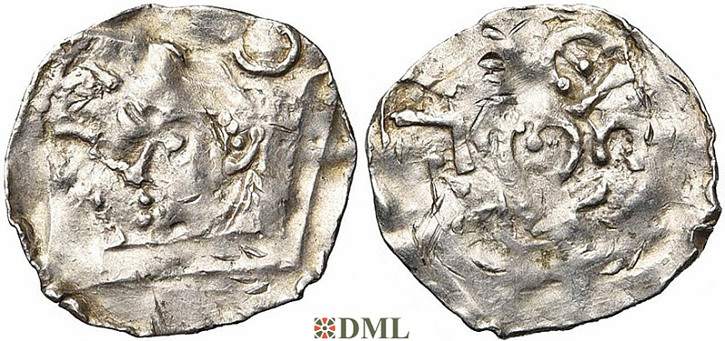 Денарий, Германия, Нижняя Лотарингия, K. Heinrich II (1014-1024), м.д. Luttich, Ilisch 2014, 34.10