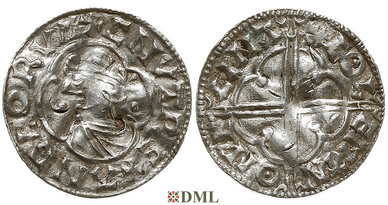 Денарий, Англия, Cnut (1016-1035), м.д. Wallingford, монетарий Coleman, North 781
