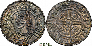 Денарий, Англия, Cnut  (1016-1035), м.д. Dover, монетарий Lufwine, North 787
