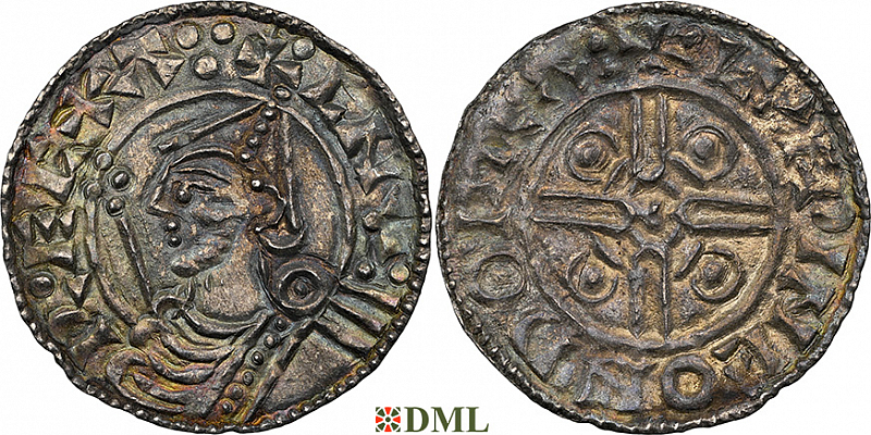 Денарий, Англия, Cnut  (1016-1035), м.д. Dover, монетарий Lufwine, North 787