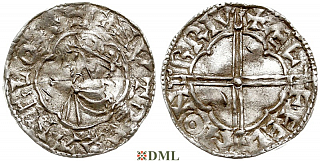 Денарий, Англия, Knut (1016-1035), м.д. Bruton, монетарий Aelfelm, North 781