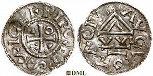 Денарий, Германия, Швабия, Siegfried I (1000-1006), м.д. Augsburg, монетарий WI, Hahn 1976, 141a1.1