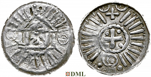 Денарий, Германия, Саксония, Anonymous bishop, Sachesnpfennig, Kilger 2000, KN 1