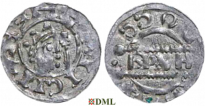 Денарий, Германия, Нижняя Лотарингия, Bruno III (1050-1057), м.д. Dokkum, Ilisch 2000, 21.19