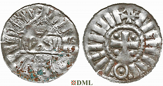 Денарий, Германия, Саксония, Anonymous bishop, Sachesnpfennig, Kilger 2000, KN 1
