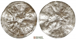Денарий, Германия, Саксония, Otto I - Otto III (955-1002), м.д. Magdeburg, Dbg 1329