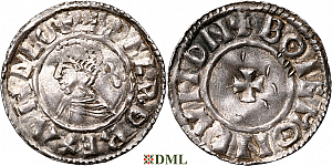 Денарий, Англия, Æthelred II (978-1016), м.д. London, монетарий Boga, North 777