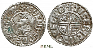 Денарий, Англия, Æthelred II (978-1016), м.д. Watchet, монетарий Sigeric, North 770