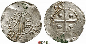 Денарий, Германия, Нижняя Лотарингия, Heinrich II (1002-1024), м.д. Deventer, Ilisch 2000, 1.8