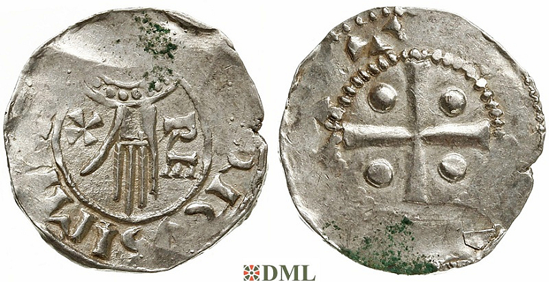 Денарий, Германия, Нижняя Лотарингия, Heinrich II (1002-1024), м.д. Deventer, Ilisch 2000, 1.8