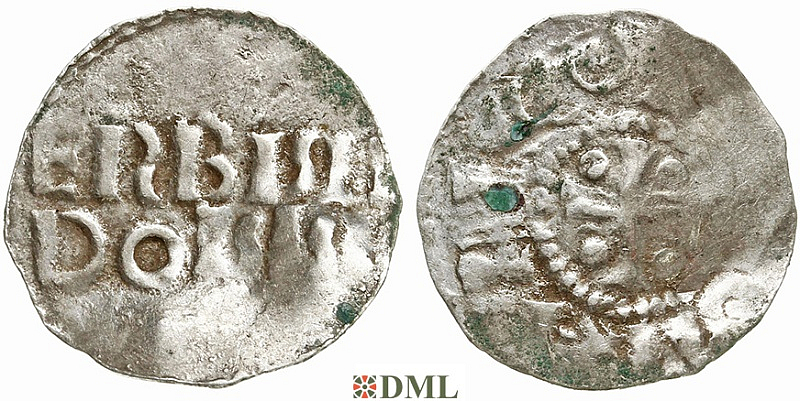 Денарий, Германия, Нижняя Лотарингия, Gf. Wichmann III (994-1016), unknown mints, Ilisch 2000, 20.2