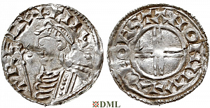 Денарий, Англия, Knut (1016-1035), м.д. London, монетарий Leofstan, North 790