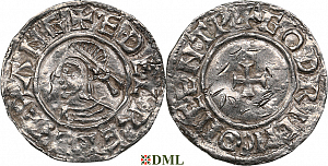 Денарий, Англия, Æthelred II (978-1016), м.д. Canterbury, монетарий Godric, North 777