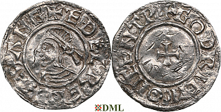Денарий, Англия, Æthelred II (978-1016), м.д. Canterbury, монетарий Godric, North 777