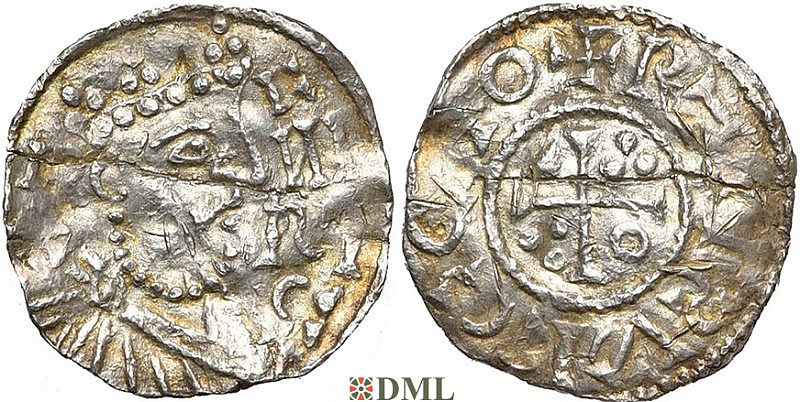 Денарий, Германия, Бавария, K. Heinrich II (1014-1024), м.д. Regensburg, Hahn 1976, 29c2