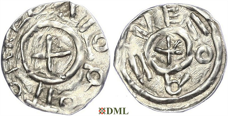 Денарий, Италия, Otto I (962-973), м.д. Verona, Biaggi 2956