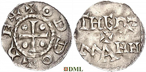 Денарий, Германия, Саксония, Otto III (983-1002), м.д. Dortmund, Dbg. 743