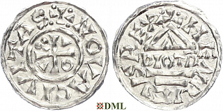 Денарий, Германия, Бавария, Heinrich II (1002-1024), м.д. Neuburg, монетарий DIOTP, Hahn 1976, 84a1