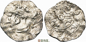 Денарий, Германия, Нижняя Лотарингия, Albert II (1031-1063), м.д. Dinant, Ilisch 2014, 30.7
