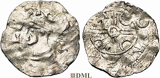 Денарий, Германия, Нижняя Лотарингия, Albert II (1031-1063), м.д. Dinant, Ilisch 2014, 30.7