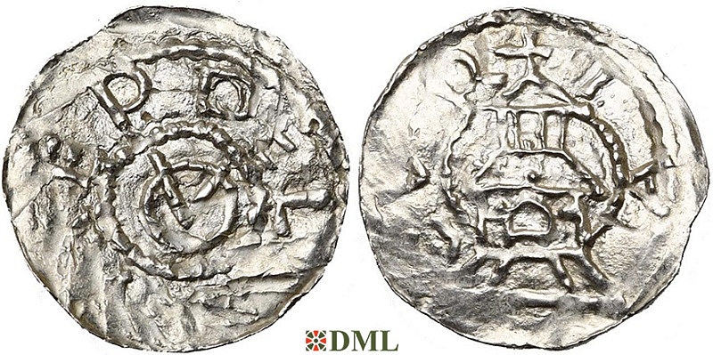 Денарий, Германия, Швабия, Ulrich I (1002-1026), м.д. Chur, Dbg. 984