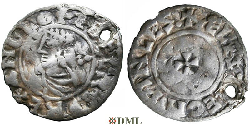 Денарий, Англия, Æthelred II (978-1016), м.д. Winchester, монетарий Ælfsige, North 777