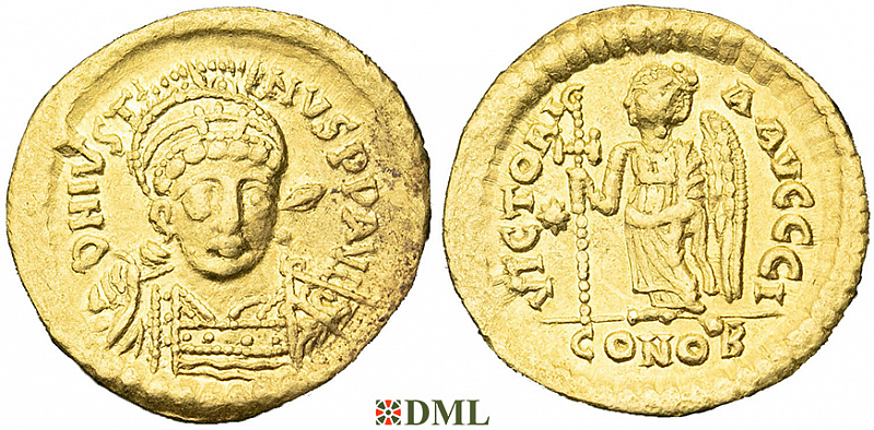 Солид, Византия, Justin I (518-527), м.д. Constantinople