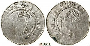 Денарий, Германия, Саксония, Anonymous bishop, м.д. Gittelde, Dbg. 1222