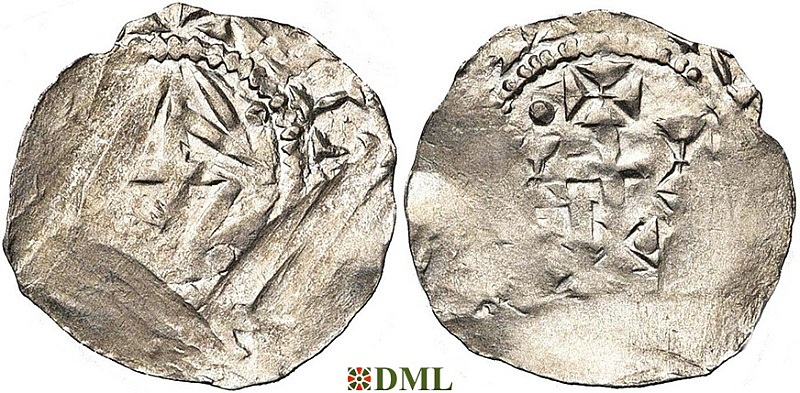 Денарий, Германия, Нижняя Лотарингия, Boudewijn V (1036-1067), м.д. Arras, Ilisch 2014, 6.13