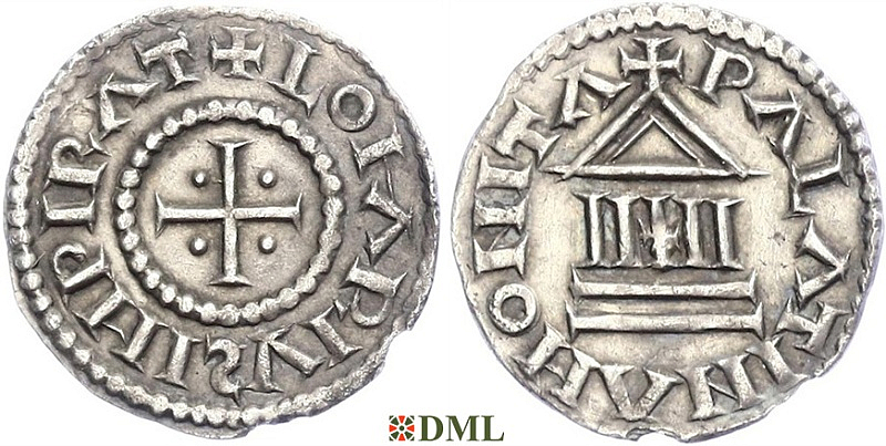 Денье, Каролинги, Lothaire I (817-855), м.д. Le Palais, Depeyrot 745