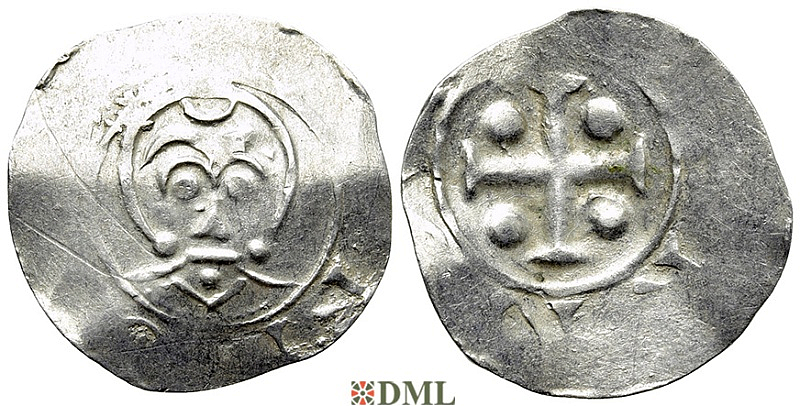Денарий, Германия, Нижняя Лотарингия, Bernold (1046-1054), м.д. Deventer, Ilisch 2000, 1.13-1.15