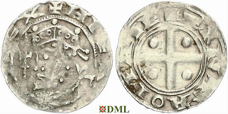Денарий, Германия, Саксония, Heinrich IV (1056-1084), м.д. Dortmund, Dbg.