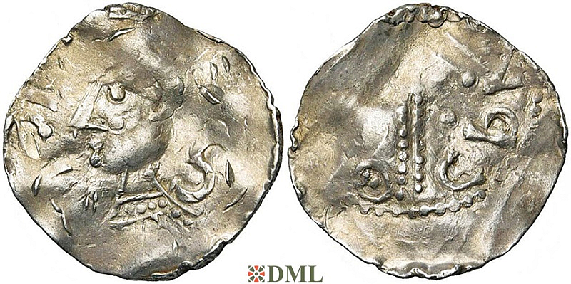 Денарий, Германия, Нижняя Лотарингия, Heinrich III (1039-1046), м.д. Huy, Ilisch 2014 33.15.1
