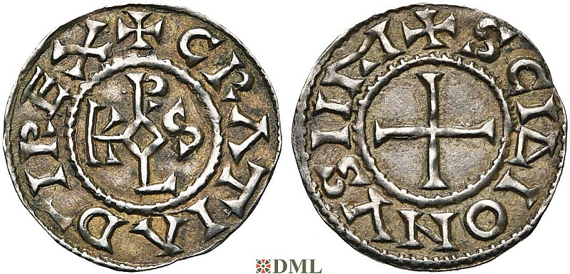 Денарий, Каролинги, Charles le Chauve (840-877), м.д. Saint-Denis, Depeyrot 896
