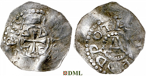 Денарий, Германия, Верхняя Лотарингия, Poppo (1016-1047), м.д. Trier, Dbg. 466