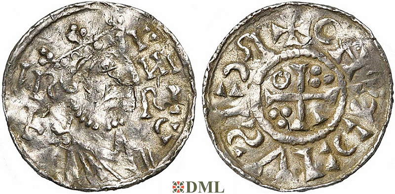 Денарий, Германия, Бавария, K. Heinrich II (1014-1024), м.д. Regensburg, Hahn 1976, 29b3