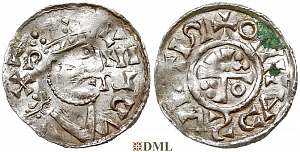 Денарий, Германия, Бавария, K. Heinrich II (1014-1024), м.д. Regensburg, Hahn 1976, 29a1