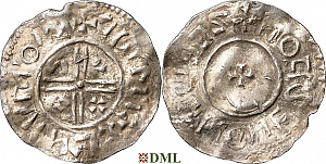 Денарий, Швеция, Olaf Skötkonung (995-1021), м.д. Sigtuna, Malmer -:-