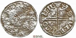 Денарий, Англия, Æthelred II (978-1016), м.д. Chester, монетарий Othulf, North 774