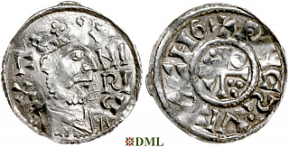 Денарий, Германия, Бавария, Heinrich II (1002-1024), м.д. Regensburg, монетарий ECCHO, Hahn 1976, 29b2.3
