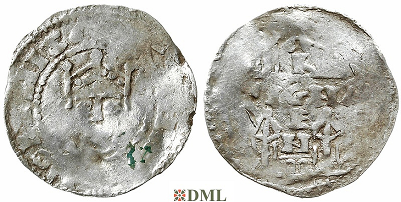 Денарий, Германия, Швабия, Heinrich II (1002-1024), м.д. Strassburg, Dbg. 920