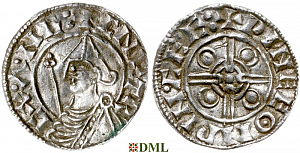 Денарий, Англия, Cnut (1016-1035), м.д. Winchester, монетарий Wine, North 787