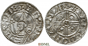 Денарий, Англия, Cnut (1016-1035), м.д. London, монетарий Æswerd North 787