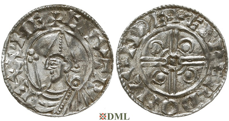 Денарий, Англия, Cnut (1016-1035), м.д. London, монетарий Æswerd North 787
